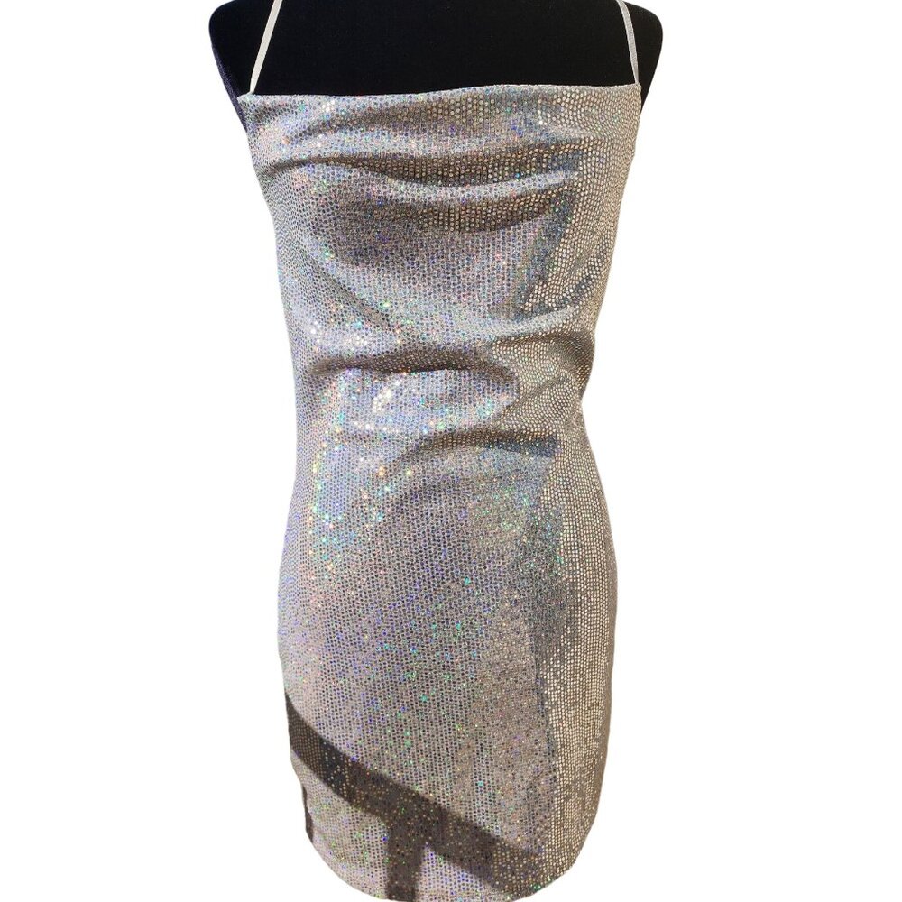 💎🎉♛⚜ Sparkly Dazzling Embellished Shimmering Party Holiday Cocktail Sexy Dress - Picture 12 of 15